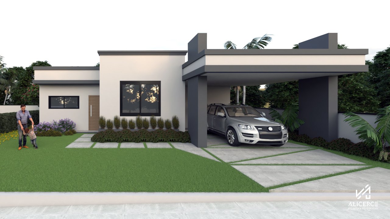 Residência Térrea com Garagem — Projeto Alicerce