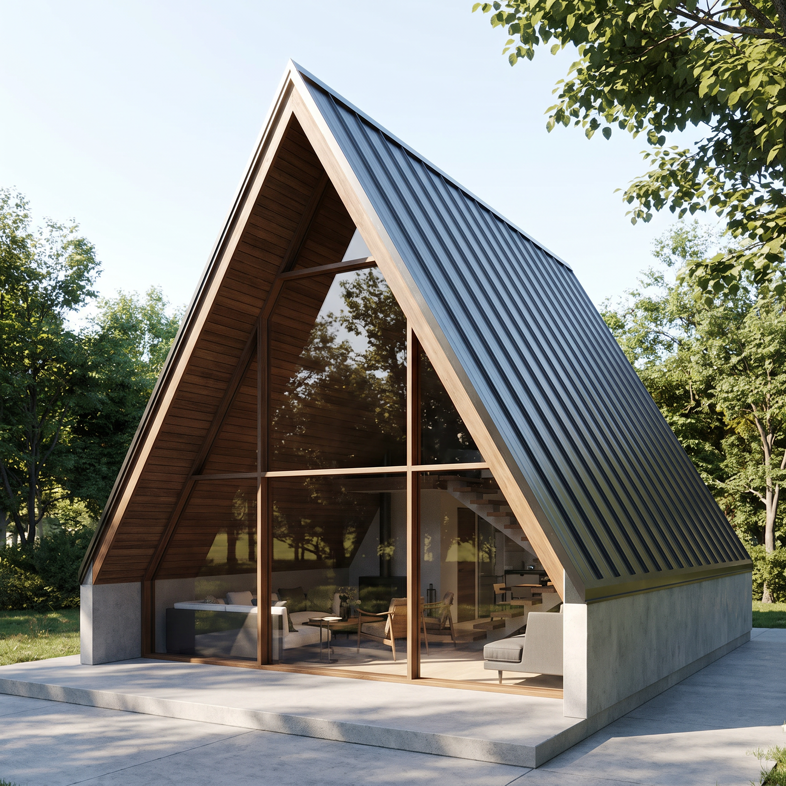 Chalé A-Frame na Natureza — Projeto Alicerce