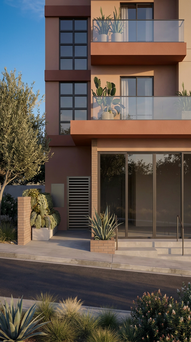 Residencial Vô Cezira — Acesso principal com paisagismo