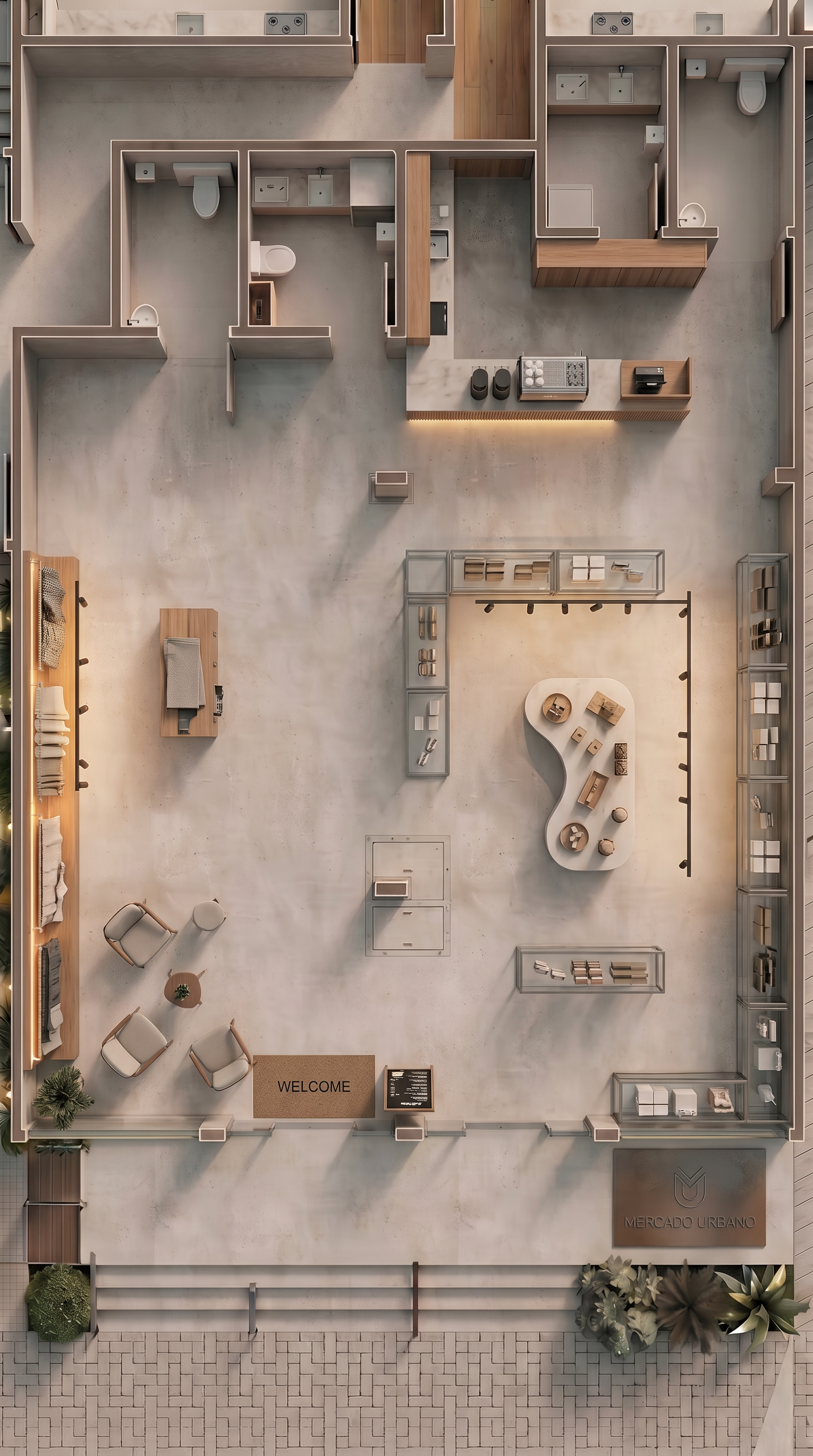 Sala comercial — Perspectiva